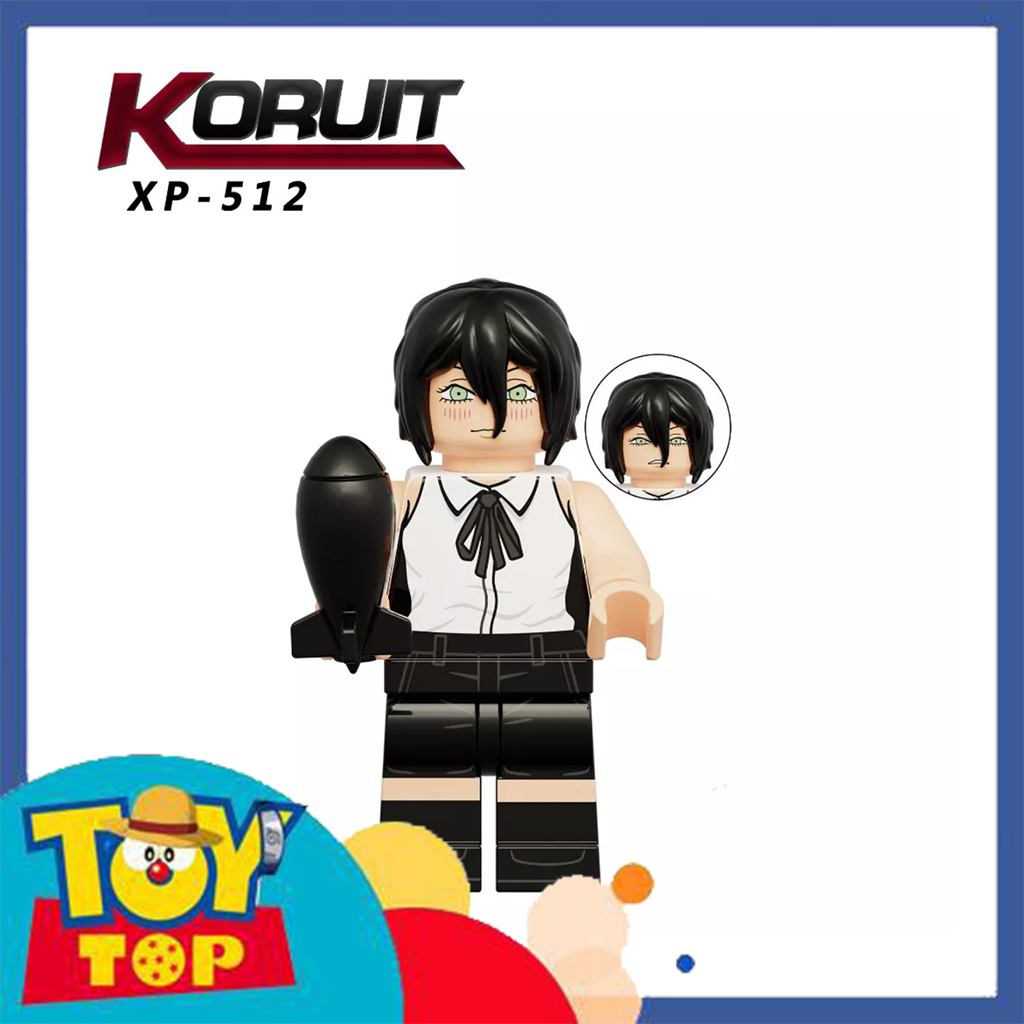 Đồ chơi lắp ráp mô hình mini quỷ máy cưa Chainsaw Man Denji Pochita Power xếp hình KT1067