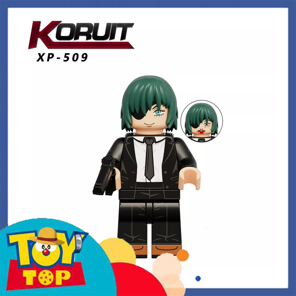 Đồ chơi lắp ráp mô hình mini quỷ máy cưa Chainsaw Man Denji Pochita Power xếp hình KT1067