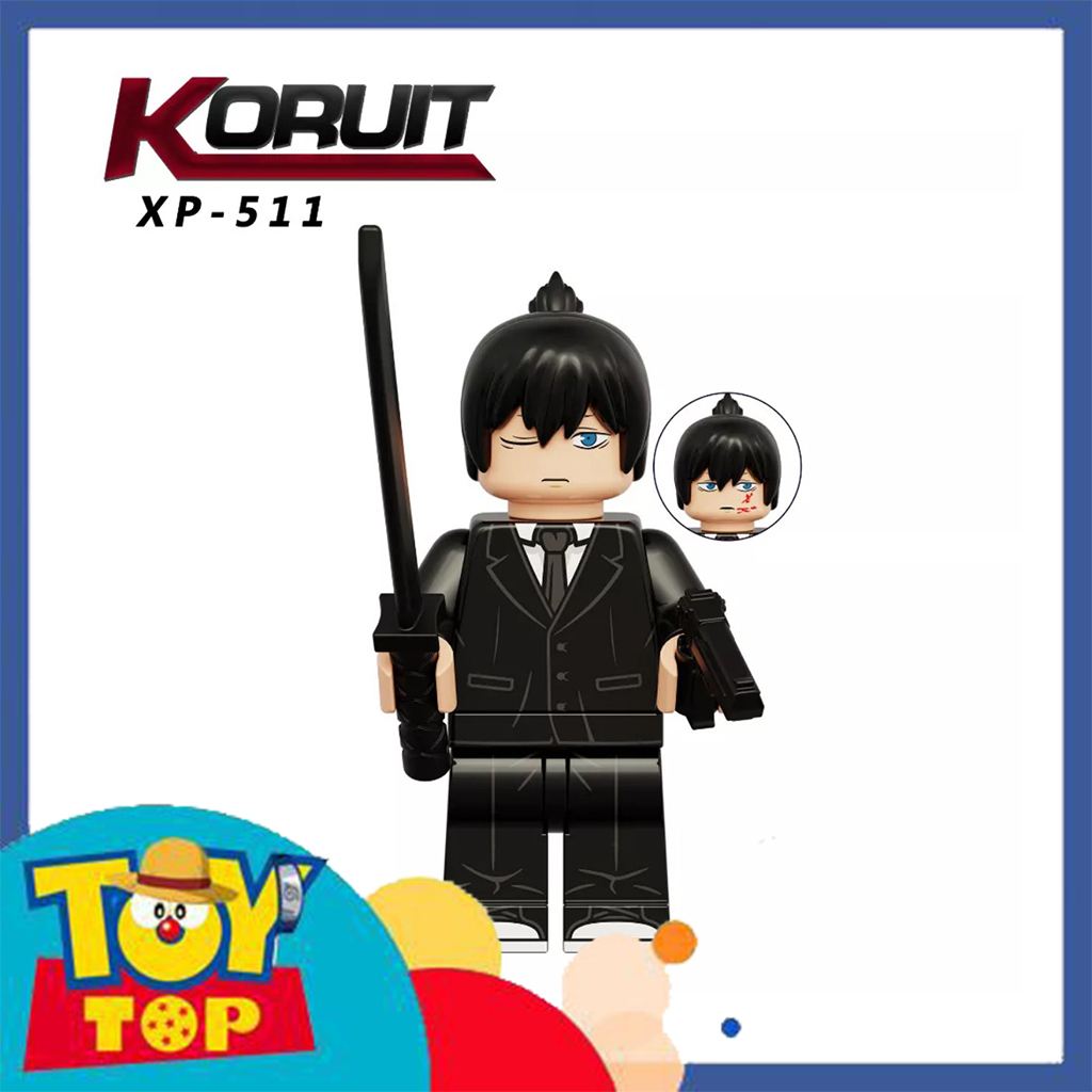 Đồ chơi lắp ráp mô hình mini quỷ máy cưa Chainsaw Man Denji Pochita Power xếp hình KT1067