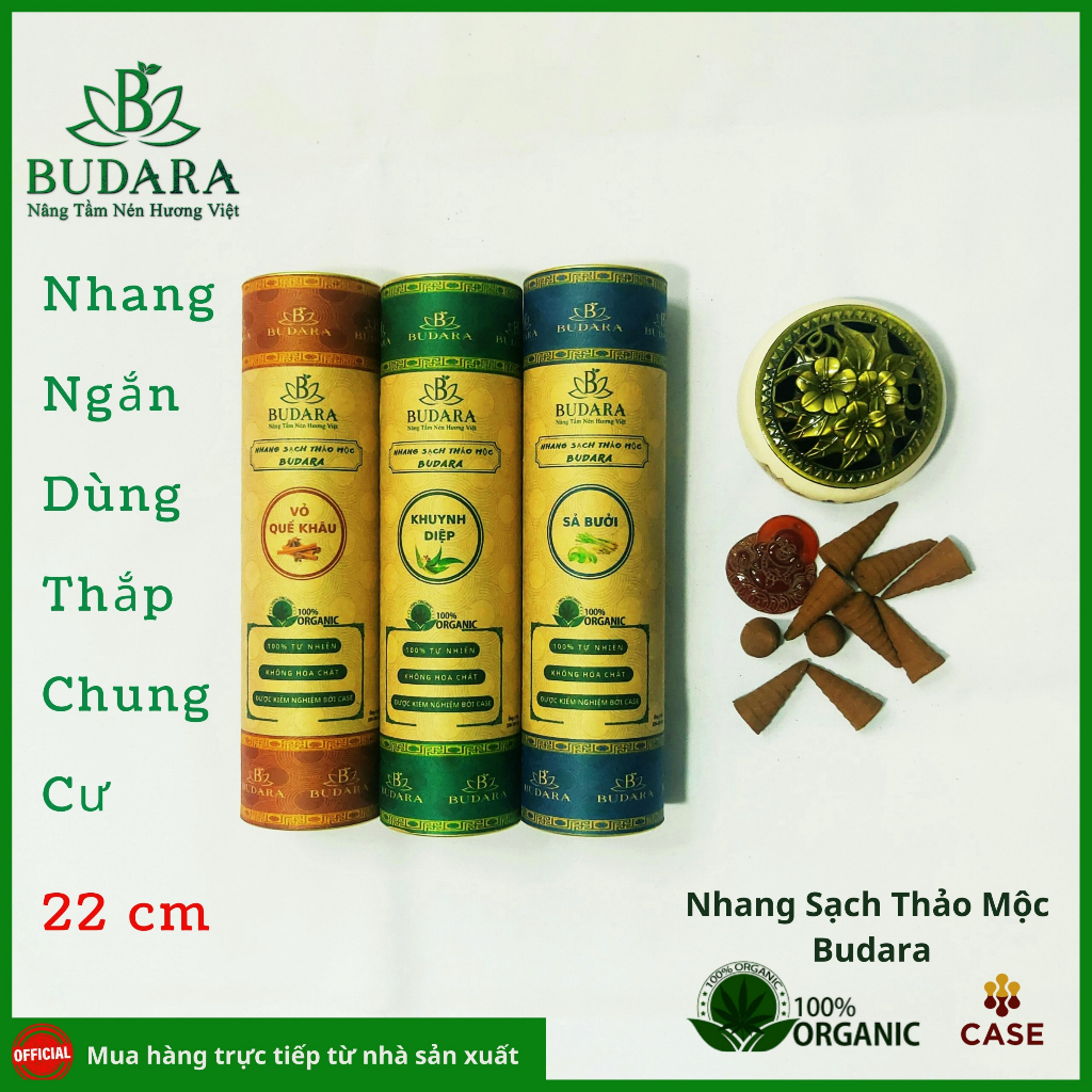 Nhang dùng thắp chung cư – nhang thảo mộc budara