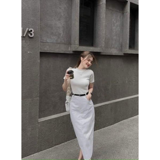 SET ÁO CỔ TRÒN KÈM CVAY MIDI