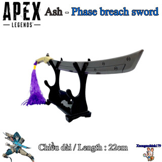 Mô hình sưu tầm Apex Legend Ash Phase breach sword kiếm kim loại 22cm