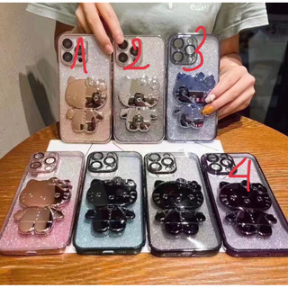 Ốp Silicon nhũ kim tuyến Mèo Hello Kitty ip14 pro max