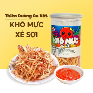 Khô mực xé sợi hấp nước cốt dừa 250g Thiên Đường Ăn Vặt đồ ăn vặt Đà Nẵng