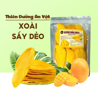 Xoài sấy dẻo ít đường Nha Trang 500g chua ngọt tự nhiên miếng không xơ đồ ăn vặt tốt cho mẹ bầu Thiên Đường Ăn Vặt