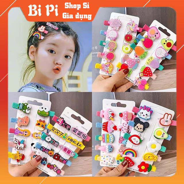 Set Combo 10 cái Kẹp tóc mái style phong cách Hàn Quốc nhiều hình đẹp dễ thương xinh xắn dành cho bé gái