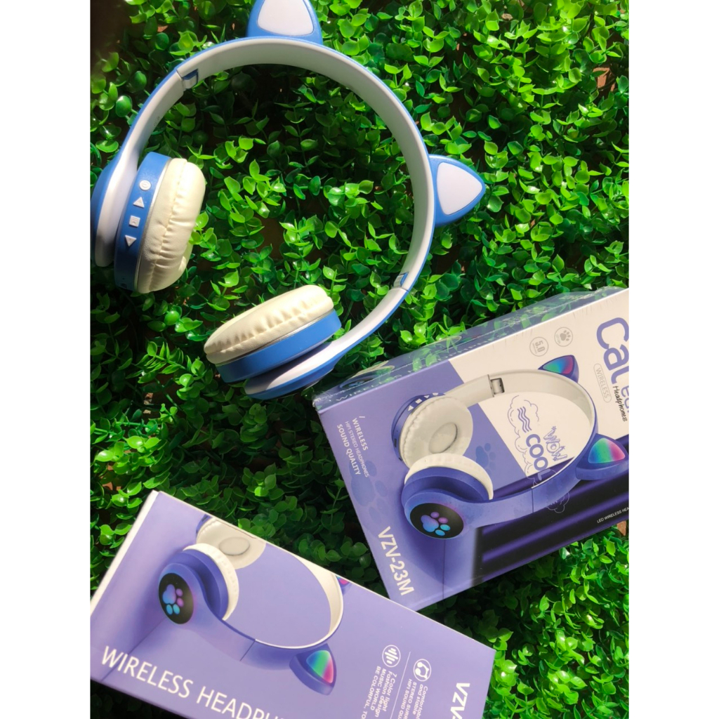 Tai nghe mèo FLOVEME VZV 23M – Thiết kế dễ thương & Đèn LED nhấp nháy – Công nghệ âm thanh HIFI - headphone có micro