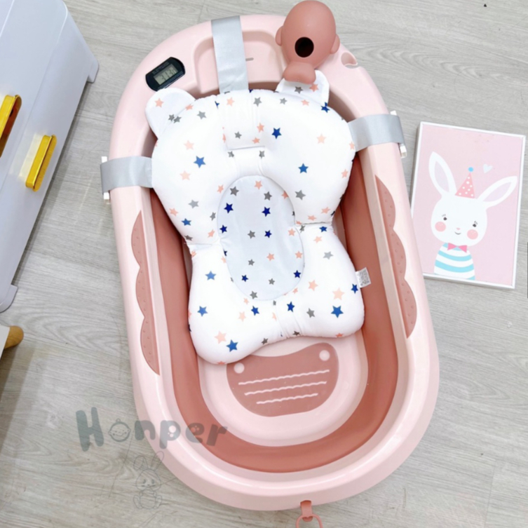 Honper chậu gấp gọn có phao+nhiệt kế cho bé