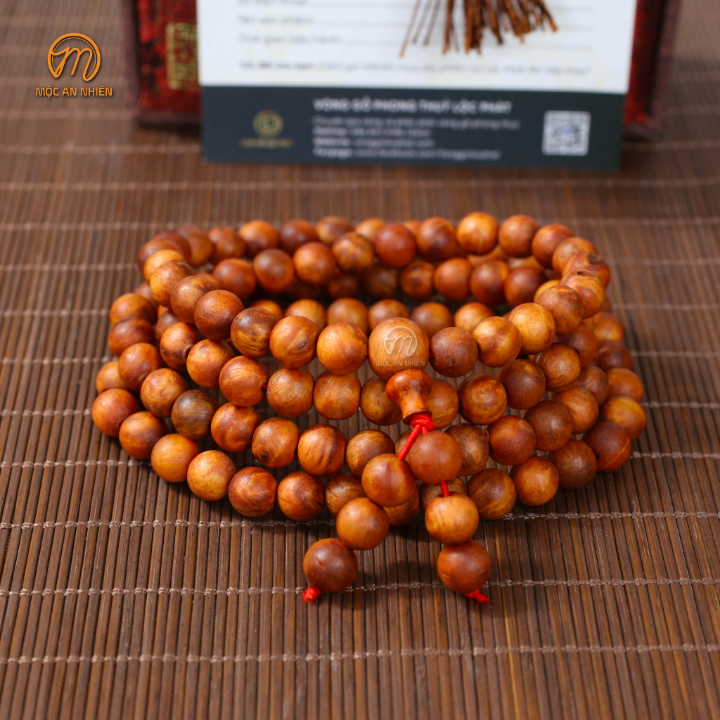 Vòng tay gỗ Nu Huyết Long chuỗi tràng 108 hạt già, chuỗi tràng đeo cổ, chuỗi tràng niệm Phật, Chuỗi tràng Nu Huyết Rồng