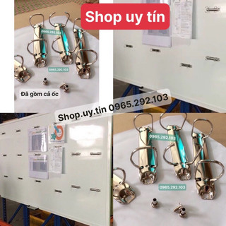 (kèm đinh tán) 10c Kẹp Còng Nhẫn Kẹp Giấy 2 khoen chữ D, Gáy bìa sổ Còng 12cm Lỗ Chữ D
