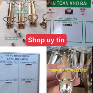 (kèm đinh tán) 10c Kẹp Còng Nhẫn Kẹp Giấy 2 khoen chữ O, Gáy bìa sổ Còng 12cm Lỗ Chữ O