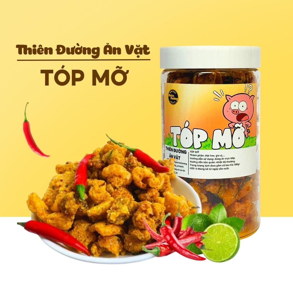 Tóp mỡ rim mắm tỏi 300g đồ ăn vặt ngon hấp dẫn ăn kèm bánh tráng