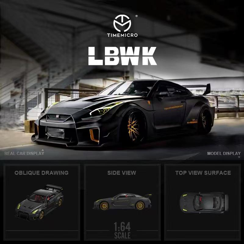 MÔ HÌNH 1:64 TIME MICRO - Nissan GT-R R35 3.0 LBWK (Full Carbon)