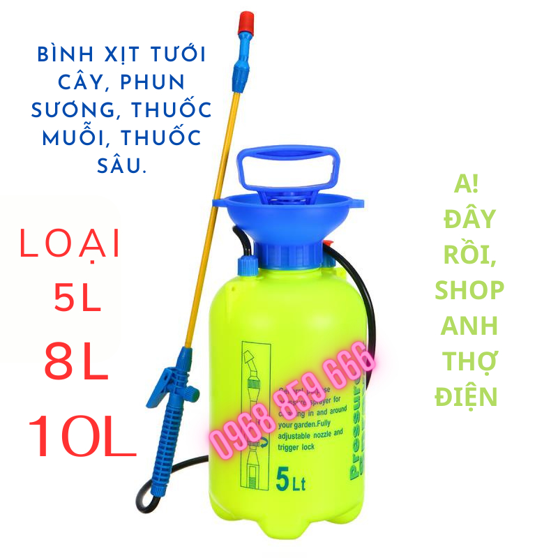 Bình Tưới Cây Phun Sương 5L 8L 10L - Bình Xịt Tưới Cây Phun Sương, Bình phun khử khuẩn, phun thuốc