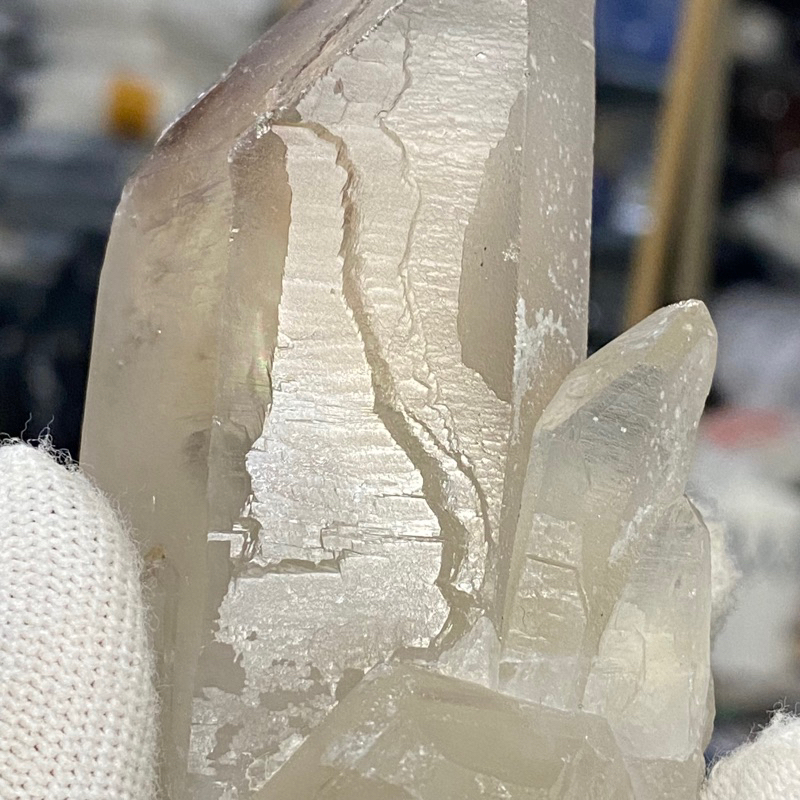(193gram)Thạch Anh tinh thể dạng chùm ám khói(Quartz Crystal), dùng trưng bày, sưu tầm, thanh tẩy Tarot...!!!