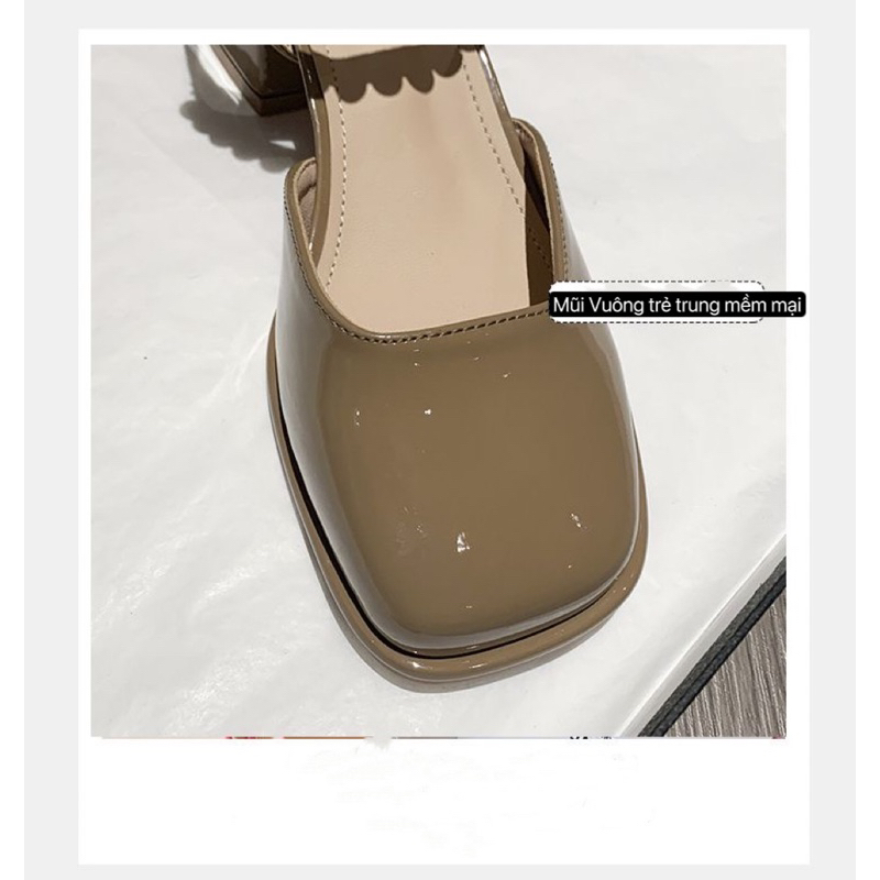 Mary Jane Tiểu Thư Kiểu Vintage Đế 5cm Quai Ngọc Trẻ Trung