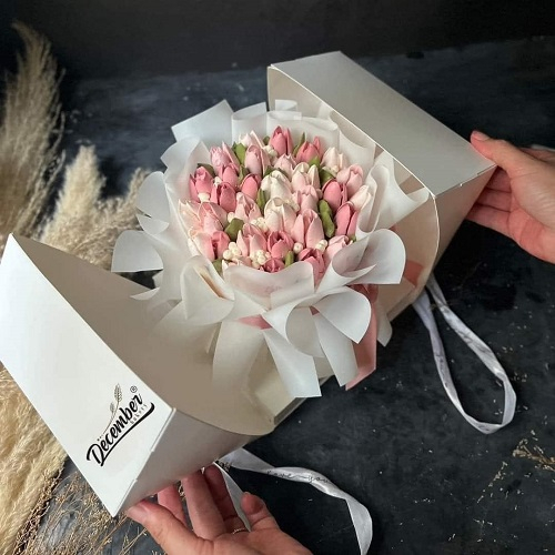 Hộp mica hình vuông để bánh/quà tặng/hoa dạng mở có quai xách có 2 kích thước/hộp