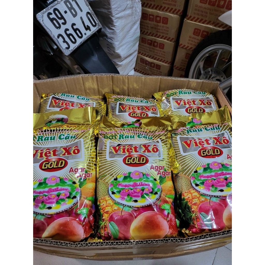 Rau câu giòn (Agar) Việt Xô Gold 500g (gồm 20 gói 25g)