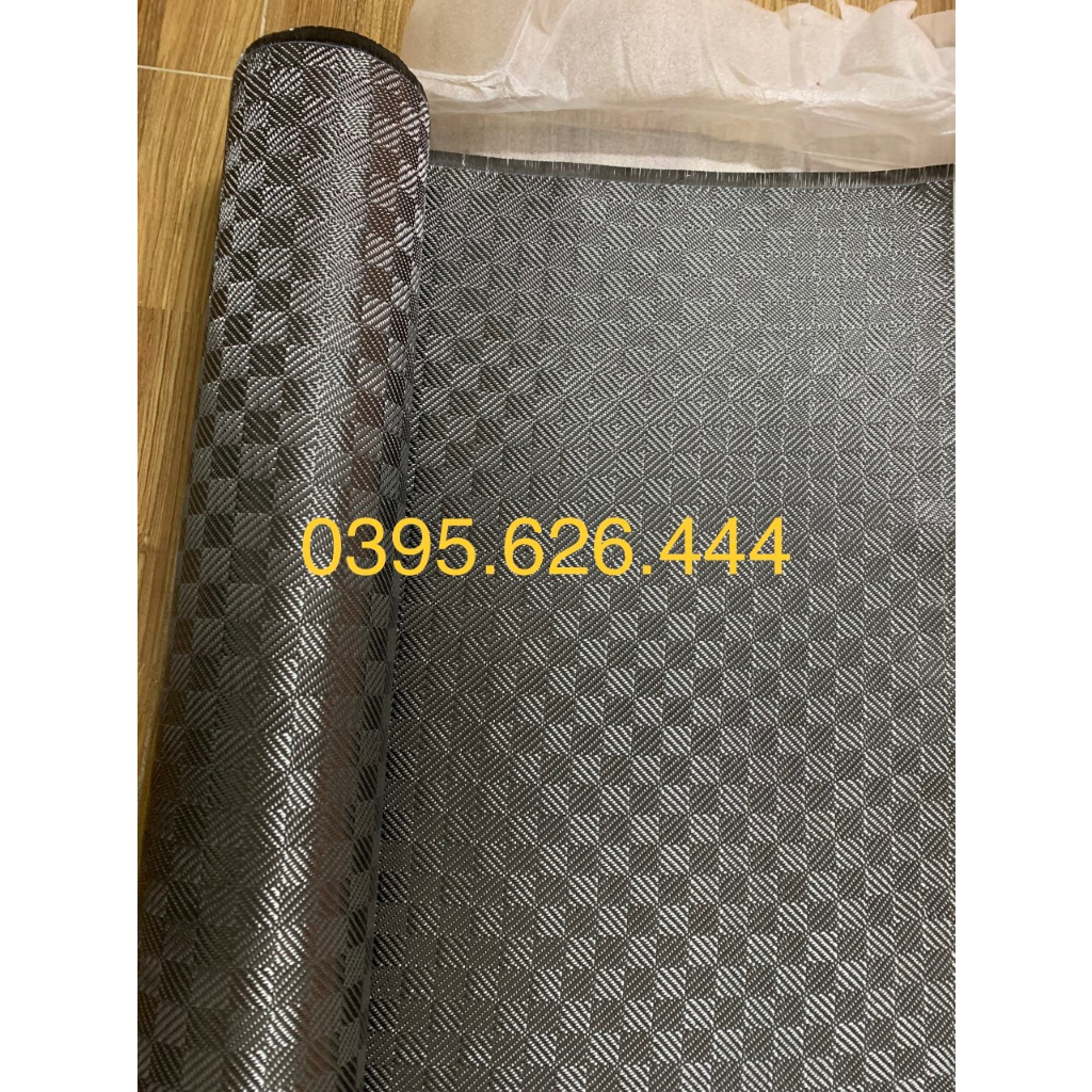 Vải carbon vân vuông hỗ hợp 3k-280gsm 1m