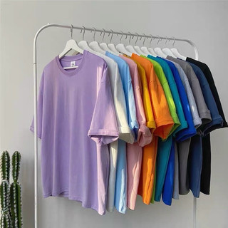 Áo Thun Unisex Tay Lỡ Chất Cotton Form Rộng Freesize Trơn UNI-000 - Áo Thun Nữ - Áo Thun Nam - NLF Unisex Fashion