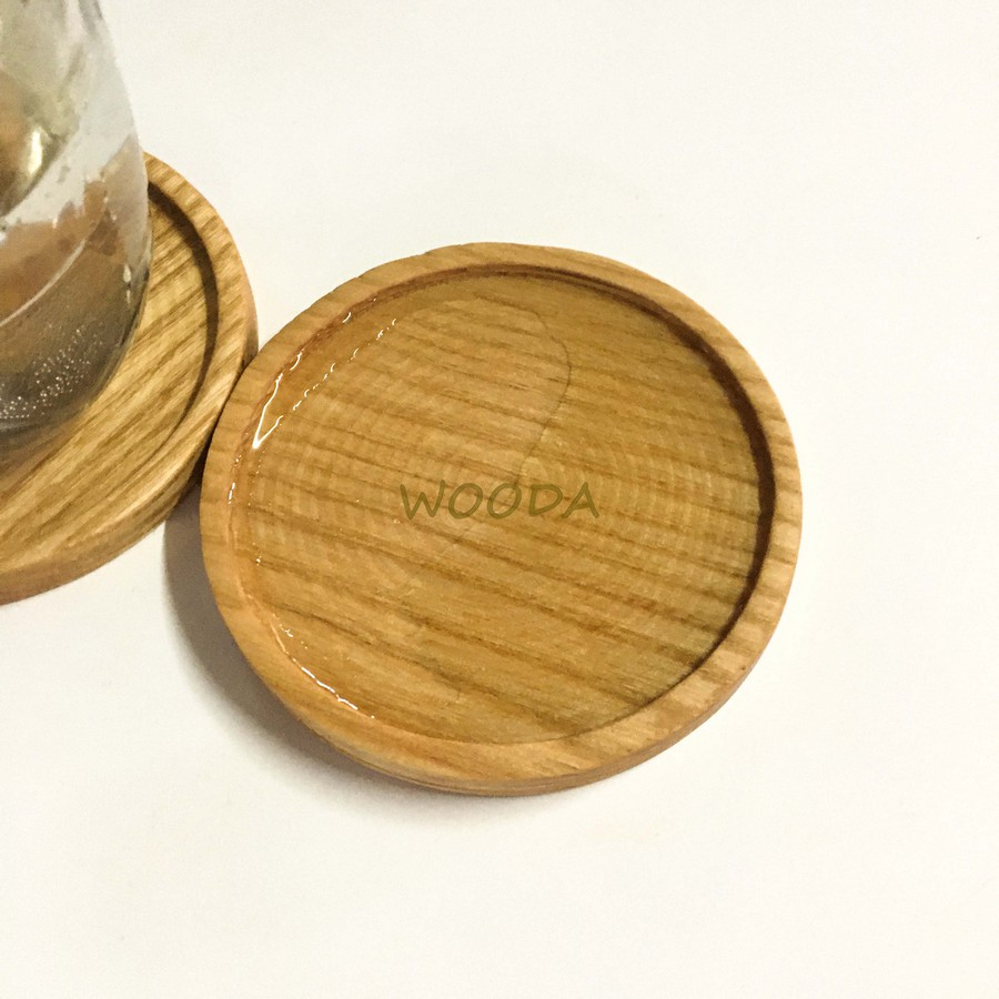 Khay Lót ly tròn Decor gỗ Tần Bì kích thước 10x10cm- Phong cách mộc, giản dị, đơn giản kiểu Nhật- Decor Home An