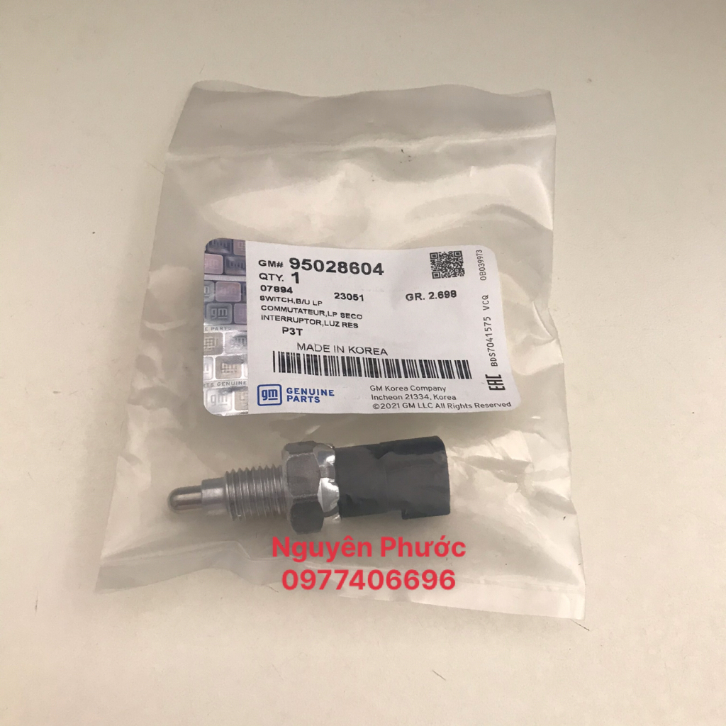 Công tắc/ cảm biến báo đèn lùi DEAWOO/CHEVROLET CAPTIVAL, CRUZE, LACETTI CDX - Hàng xịn GM 96628655 / 95028604