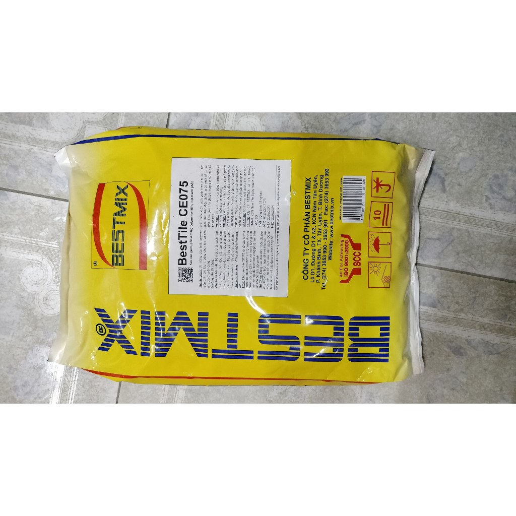 BestTiLe CE075 - Bao 5KG - Keo dán gạch, gốc xi măng-polymer cải tiến, một thành phần