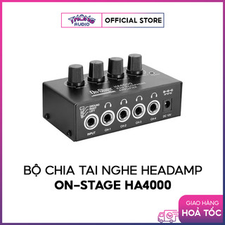 Bộ chia tai nghe Headamp OnStage HA4000 chia 1 ra 4 cổng tai nghe, hàng chính hãng, BH 12 tháng