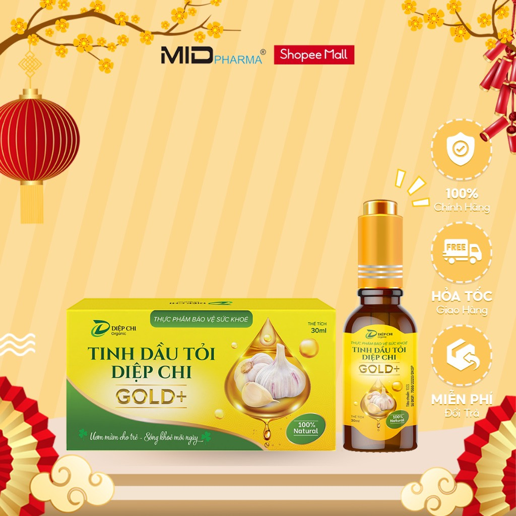 Tinh dầu tỏi Diệp Chi GOLD+ dành cho trẻ em và người lớn giúp tăng sức đề kháng, giảm ho, cảm, hắt hơi khi giao mùa