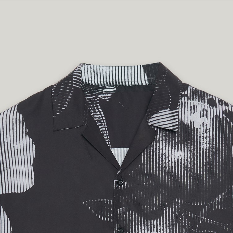 Áo sơ mi ngắn tay nam họa tiết Highway  Halftone Flower