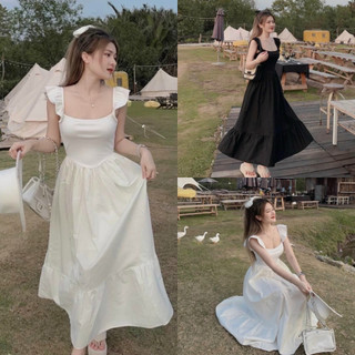 Đầm nữ công chúa tùng xòe phối thân áo thun gân tăm xinh xắn dành cho các nàng diện đi chơi, đi tiệc.