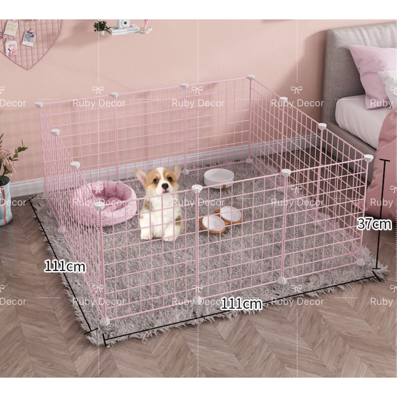Combo Chuồng Quây, Chuồng Ghép Chó Mèo 12 Tấm Sắt