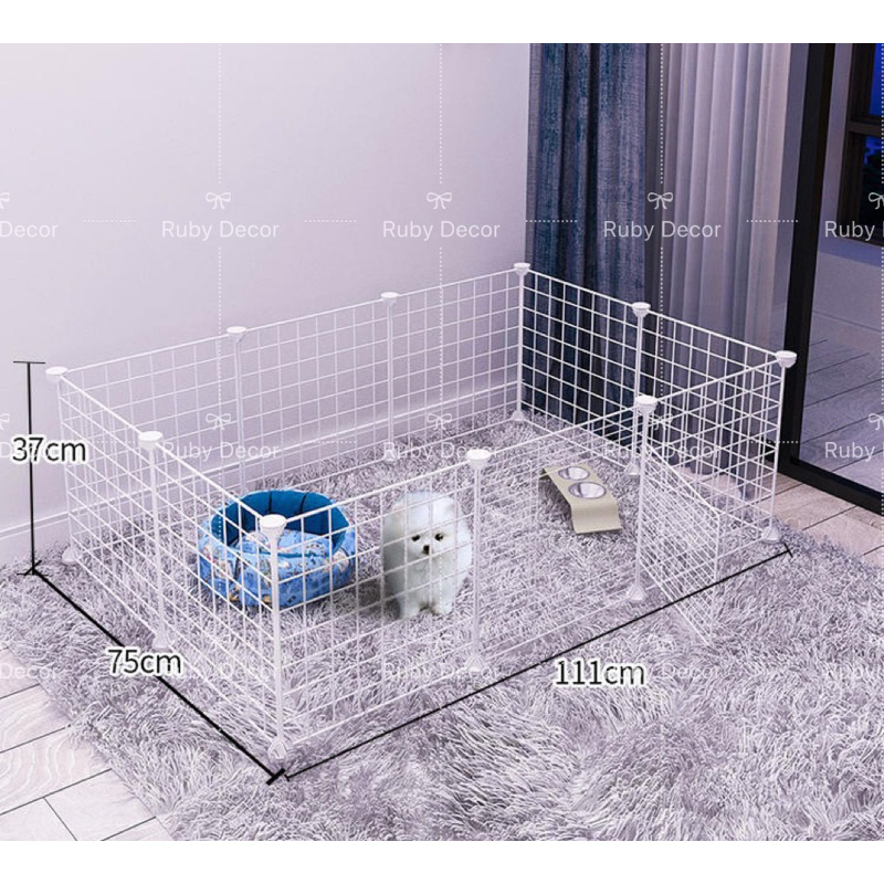 Combo Chuồng Quây, Chuồng Ghép Chó Mèo 12 Tấm Sắt