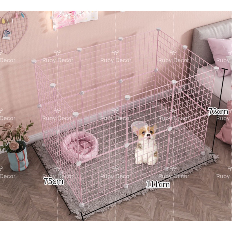 Combo Chuồng Quây, Chuồng Ghép Chó Mèo 12 Tấm Sắt