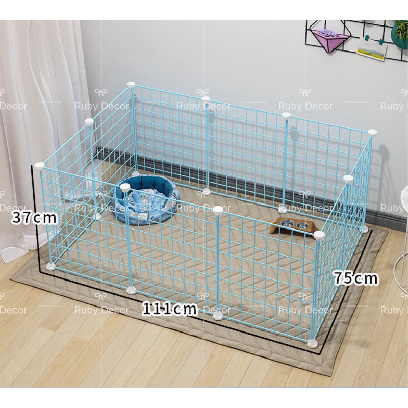 Combo Chuồng Quây, Chuồng Ghép Chó Mèo 12 Tấm Sắt