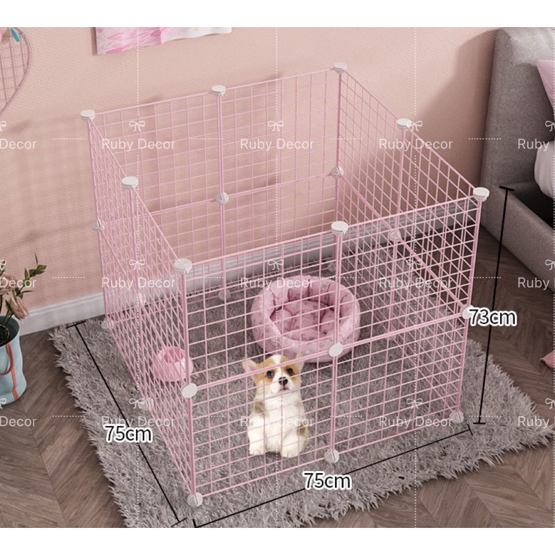 Combo Chuồng Quây, Chuồng Ghép Chó Mèo 12 Tấm Sắt