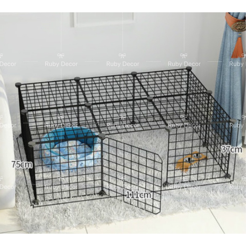 Combo Chuồng Quây, Chuồng Ghép Chó Mèo 12 Tấm Sắt