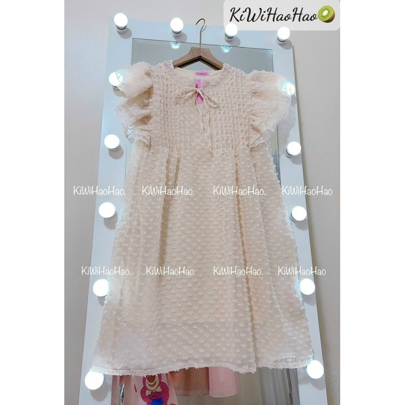 Đầm Bầu Suông Xếp Li Ngực Tay Cánh Tiên Bèo Xinh