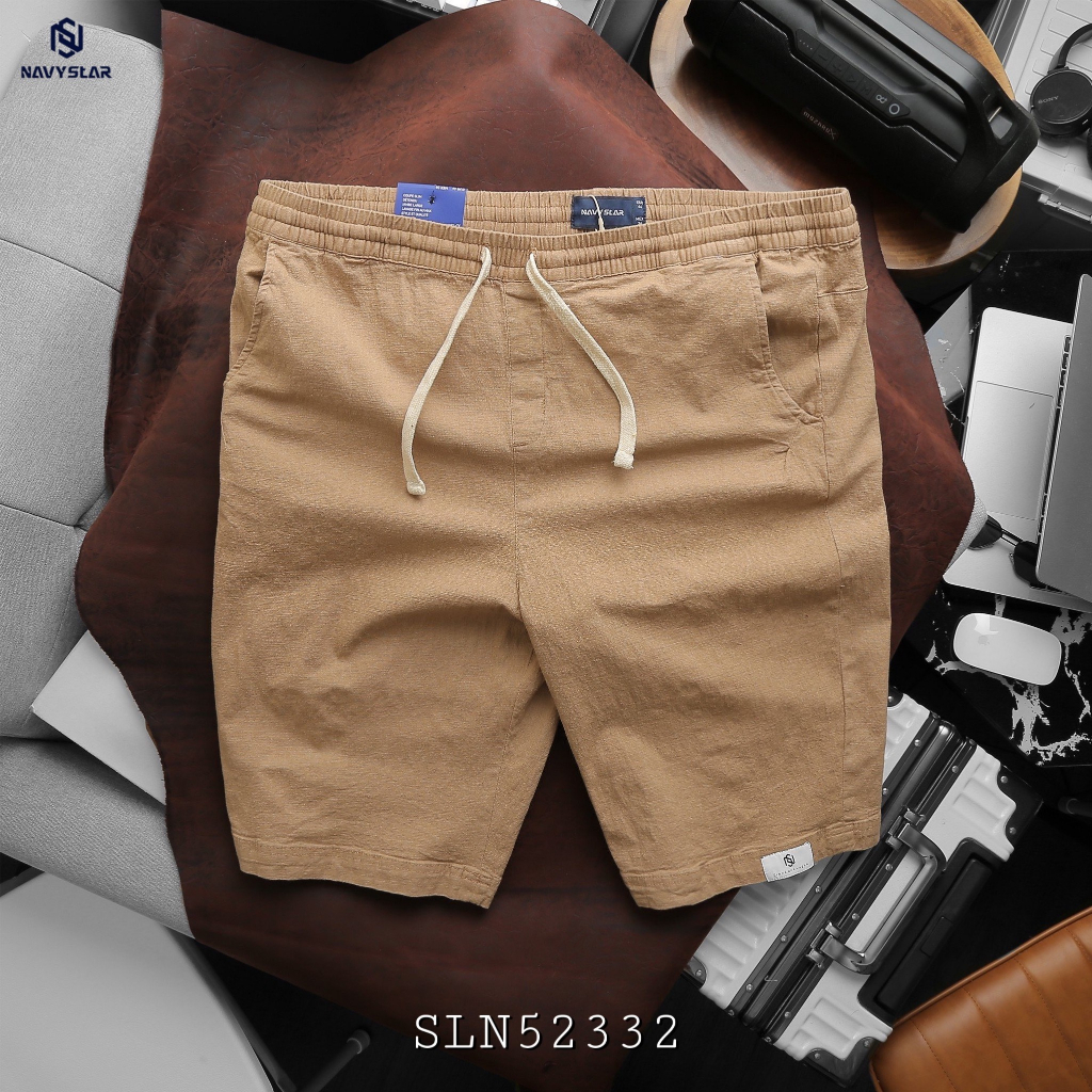 BIGSIZE NAM 80-140KG SHORT LINEN DÂY RÚT 2BIG NAVY STAR