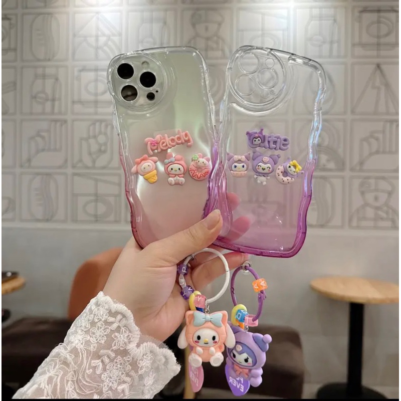 Ốp Melody Silicon kèm Móc khoá Ip14 pro max