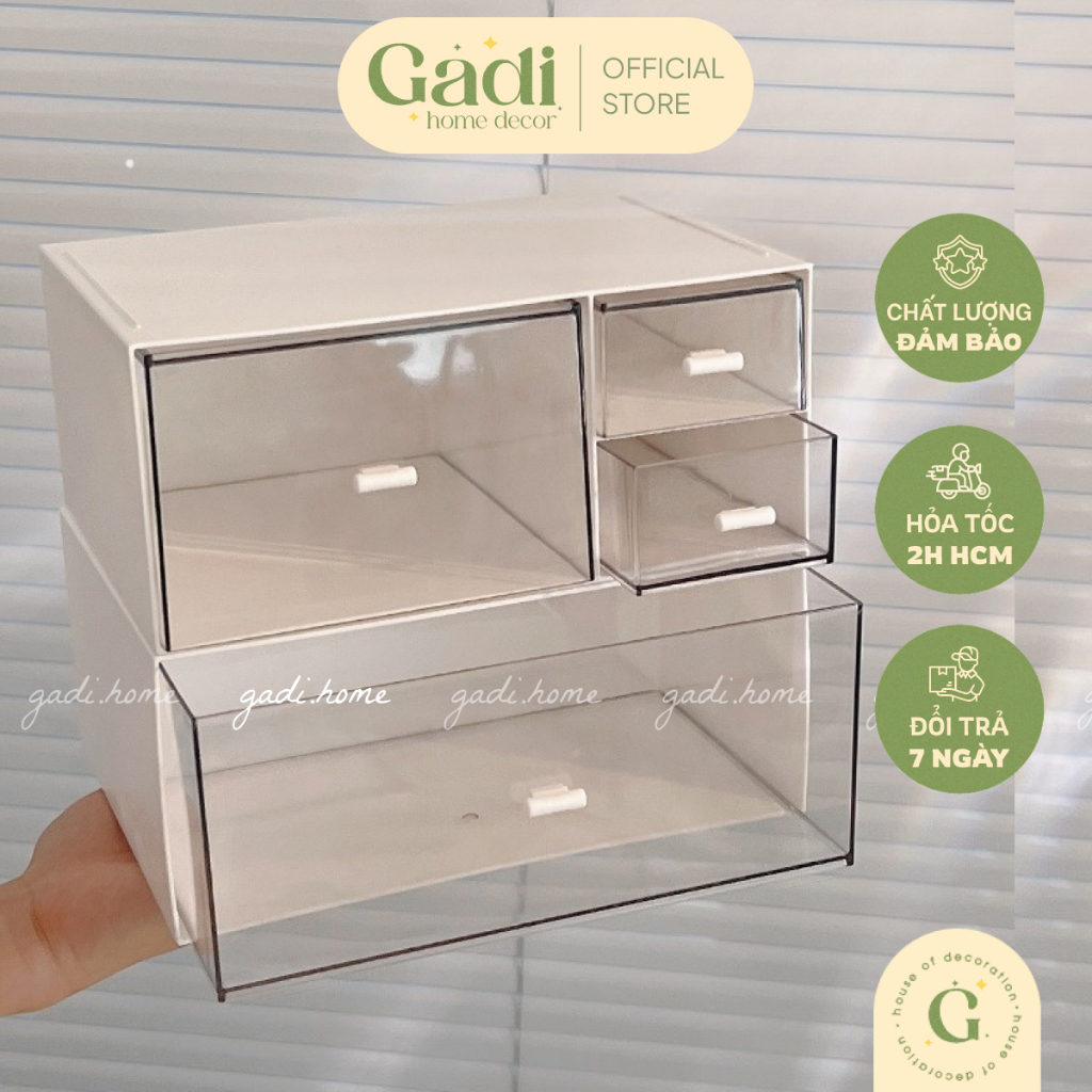 Kệ Tủ Để Bàn Trong Suốt Đựng Đồ Đa Năng Chất Liệu Cao Cấp Gadi Home | TREASURE