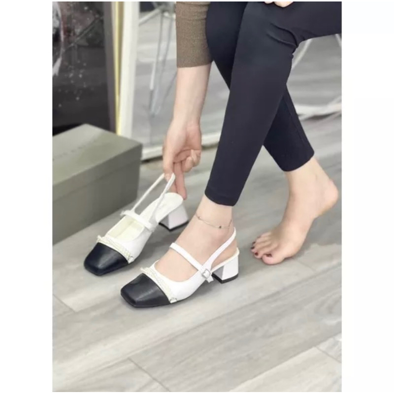 Giày Ngọc Hở Gót 5p