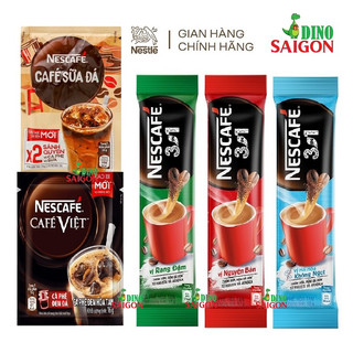   TÁCH LẺ  Cà phê Hòa tan Nescafe 3in1 Cải tiến Các Vị Rang Đậm Nguyên Bản Sữa đá và Đen đá 