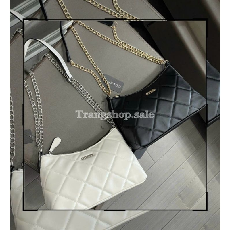 TÚI XÁCH NỮ GUES HOBOKEN ZIP- TOP CROSSBODY mẫu mã mới trần ô trám