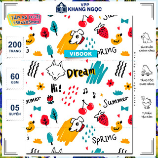 Lốc 5 tập vibook 200 trang “i love my pet” - mẫu ngẫu nhiên
