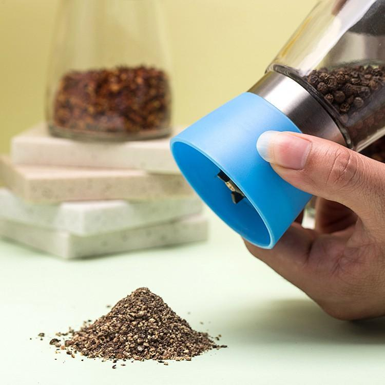 Máy Xay Tiêu Mini-Lọ xay tiêu mini cầm tay chất liệu thủy tinh