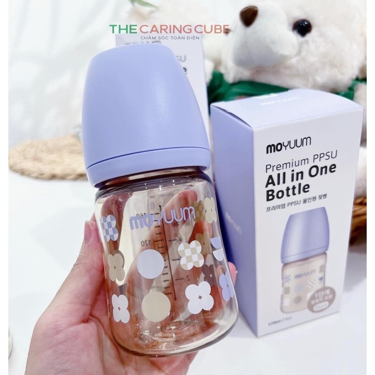 ⚡ Nắp - Cổ - Thân - Núm ti - Van chống sặc cho bình sữa Moyuum Hàn Quốc