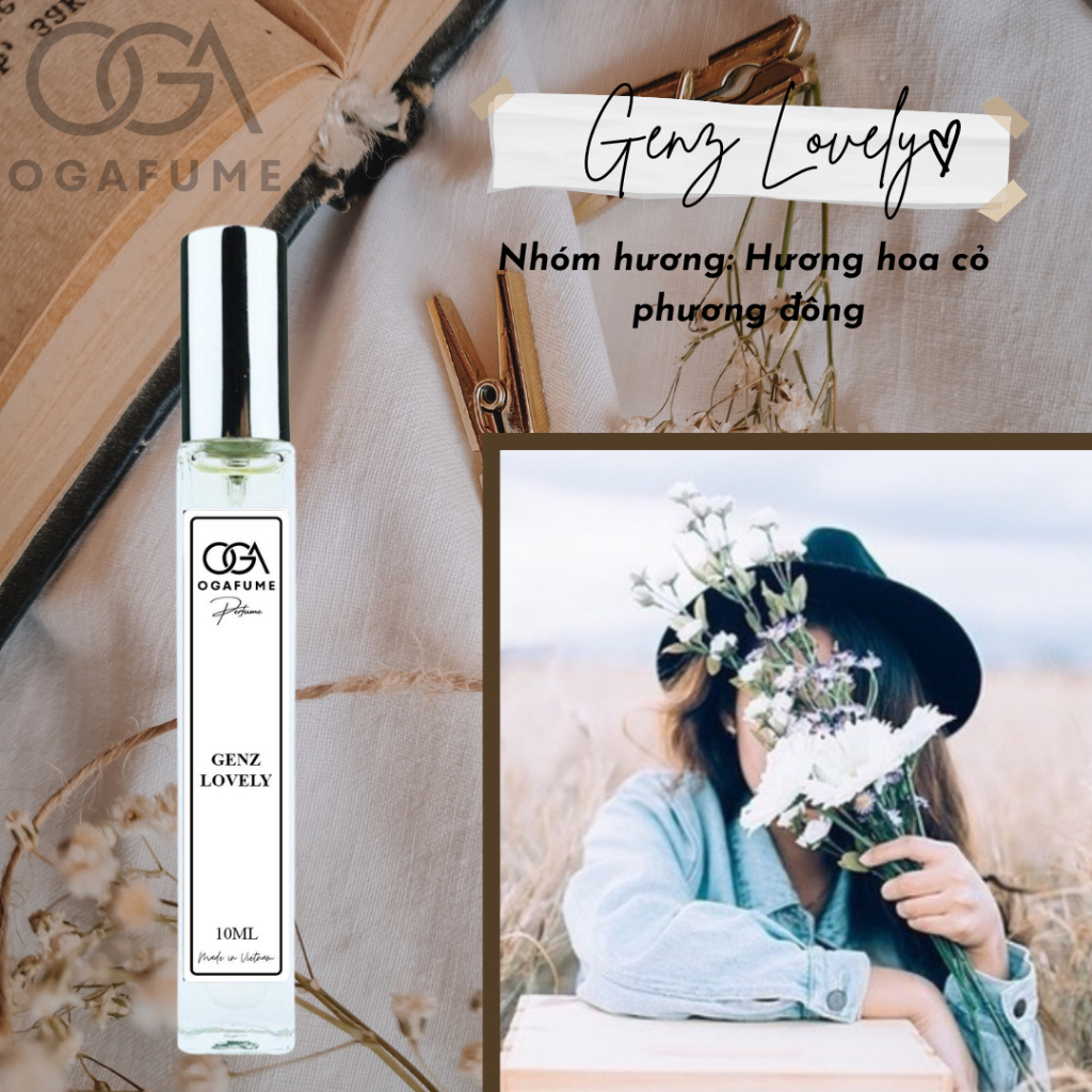 Tinh Dầu Nước Hoa Nữ Ogafume GenZ Lovely Ngọt ngào, Dễ thương, Đáng yêu 10ml