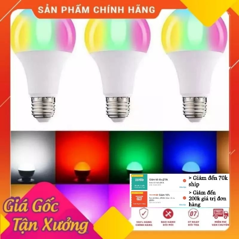 [BH 1 Năm] Bóng Đèn Chanh, Bóng Led 1W Đổi Màu Trang Trí Nhà Cửa , Led RGB Nháy Đổi Màu Tự Động ,Giá Rẻ ,Chống Nước