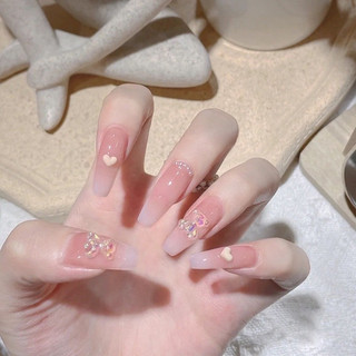Set 24 móng tay giả dài đính nơ